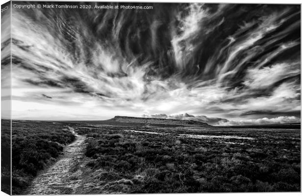 A Winter Sky Over Stanage Canvas Print by Mark Tomlinson