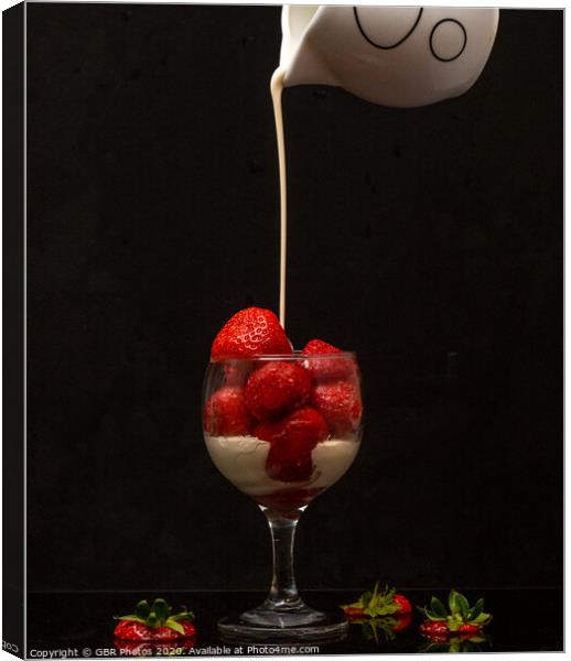 Strawberry and Cream Canvas Print by GBR Photos