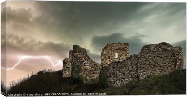 DRAMA OVER HASTINGS CASTLE Canvas Print by Tony Sharp LRPS CPAGB