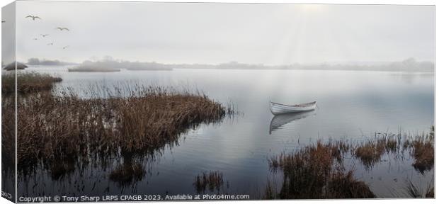 ON A MISTY MORNING - RYE HARBOUR NATURE RESERVE Canvas Print by Tony Sharp LRPS CPAGB