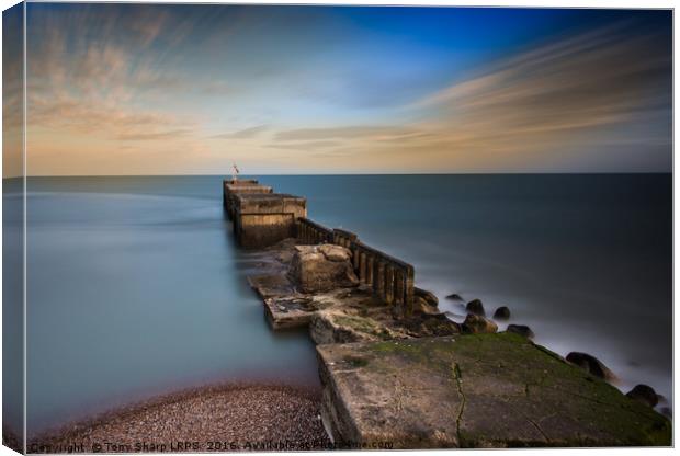 Harbour Wall, Hastings, E. Sussex Canvas Print by Tony Sharp LRPS CPAGB