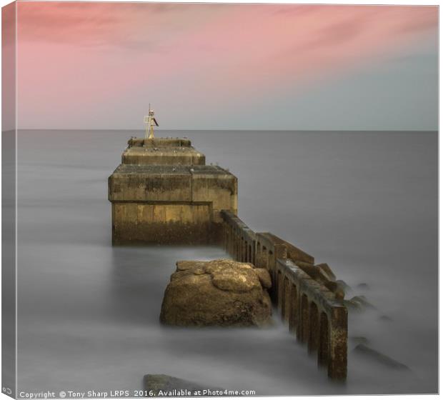 Sea wall, Hastings, East Sussex Canvas Print by Tony Sharp LRPS CPAGB