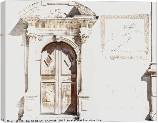 DOORWAY IN SICILY Canvas Print by Tony Sharp LRPS CPAGB