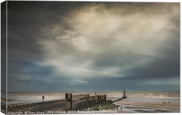 RYE HARBOUR UNDER STORMY SKIES Canvas Print by Tony Sharp LRPS CPAGB