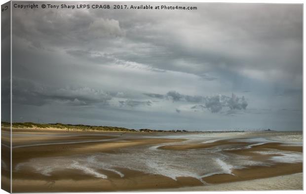 CAMBER SANDS FROM RYE HARBOUR Canvas Print by Tony Sharp LRPS CPAGB
