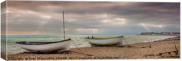 FISHING BOATS - WEST ST. LEONARDS ,HASTINGS,EAST S Canvas Print by Tony Sharp LRPS CPAGB