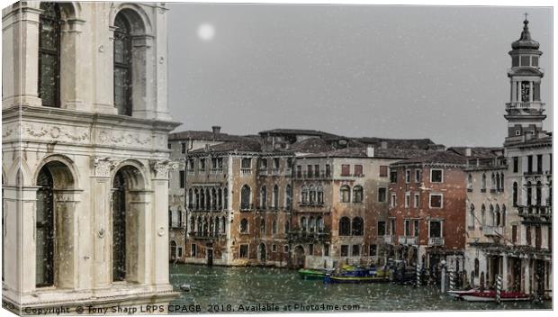 A WINTER'S DAY IN VENICE Canvas Print by Tony Sharp LRPS CPAGB