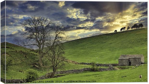 SUNSET IN THE YORKSHIRE DALES Canvas Print by Tony Sharp LRPS CPAGB
