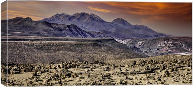 THE VIEW FROM THE HIGH ANDES PLATEAU PERU Canvas Print by Tony Sharp LRPS CPAGB