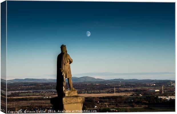 Robert the Bruce Moonwatching Canvas Print by Kevin Dalziel