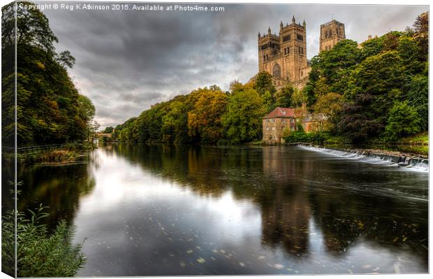  Durham Cathedral and Riverside Canvas Print by Reg K Atkinson