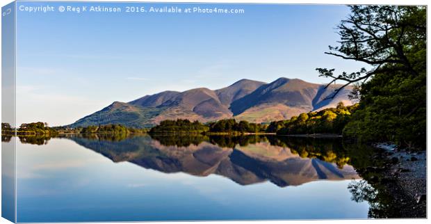 Derwentwater Canvas Print by Reg K Atkinson