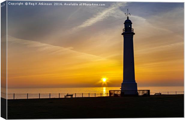 Seaburn Sunrise Canvas Print by Reg K Atkinson