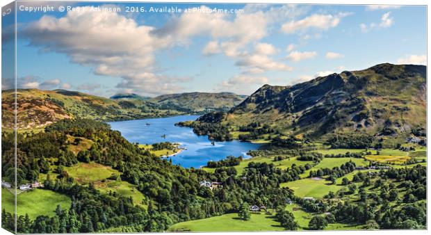 Lake Ullswater and Valley Canvas Print by Reg K Atkinson