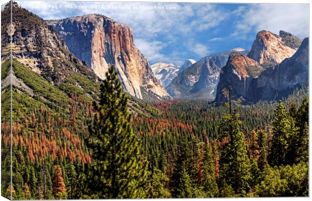 The Tunnel At Yosemite Canvas Print by Reg K Atkinson