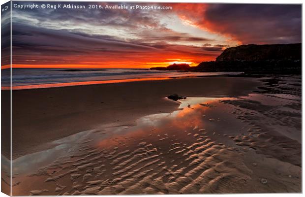 Sunrise At Featherbed Rock Canvas Print by Reg K Atkinson