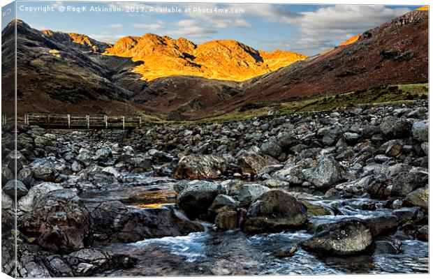 Crinkle Crags And Great Knott Canvas Print by Reg K Atkinson