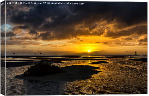 Sunrise, Gorriones,  Costa Calma Canvas Print by Reg K Atkinson