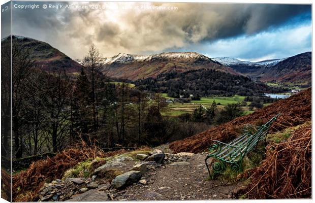 A View Over Patterdale Canvas Print by Reg K Atkinson