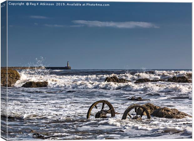 Wheels and Surf Canvas Print by Reg K Atkinson