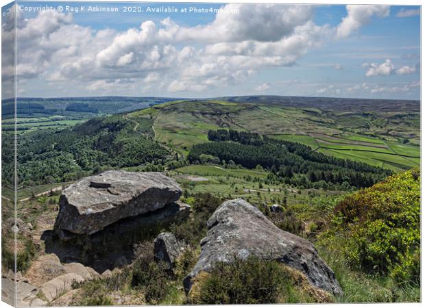 Cleveland Hills and North Yorks Moors Canvas Print by Reg K Atkinson