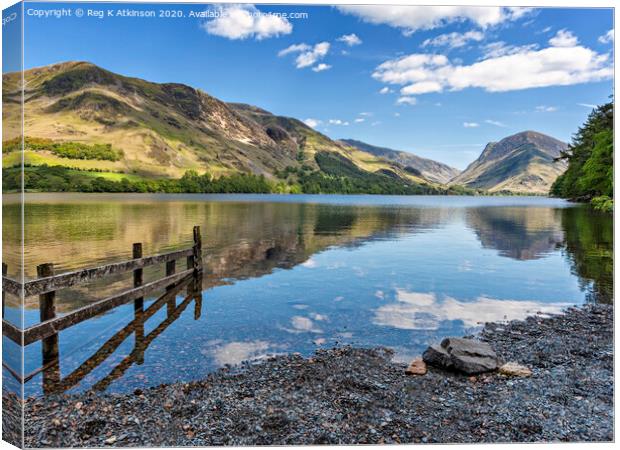Buttermere and Fleetwith Pike  Canvas Print by Reg K Atkinson