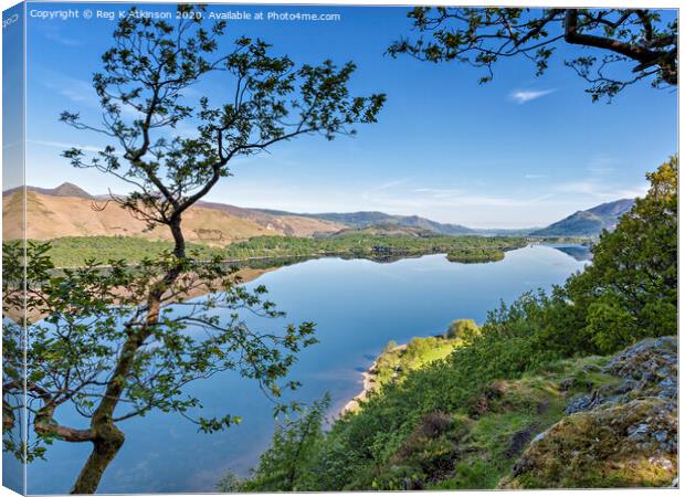 Surprise View - Derwentwater Canvas Print by Reg K Atkinson