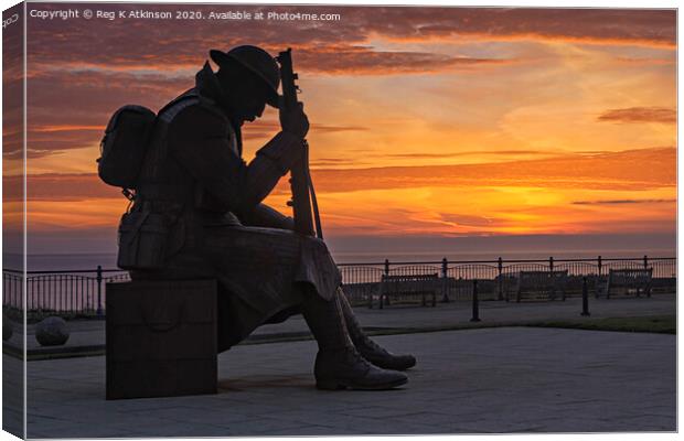 Tommy 1101 Sunrise Canvas Print by Reg K Atkinson