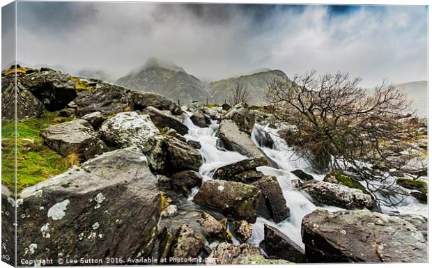 Llyn Idwal stream Canvas Print by Lee Sutton