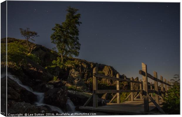 Moonlight and Stars Canvas Print by Lee Sutton