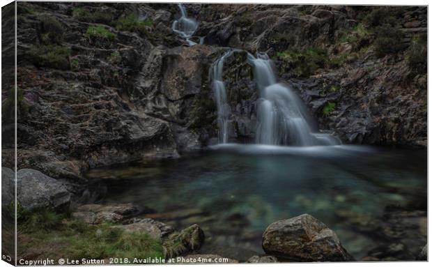 Waterfalls and Rockpools Canvas Print by Lee Sutton