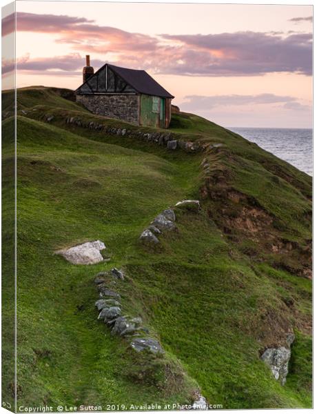 Old Shack Sunset Canvas Print by Lee Sutton