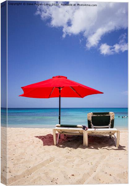 Relaxing Barbados Style 1 Canvas Print by Dave Fegan-Long
