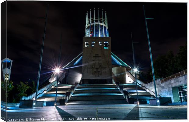 Metropolitan Liverpool cathedral Canvas Print by Steven Blanchard