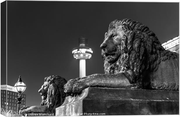 Liverpool lions Canvas Print by Steven Blanchard