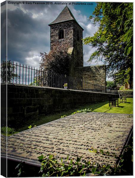  The tower and the grave Canvas Print by Gary Peacock