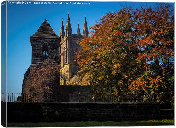  Autumn at St Mary's Mirfield Canvas Print by Gary Peacock