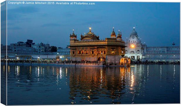  The Golden Temple Canvas Print by Jamie Mitchell