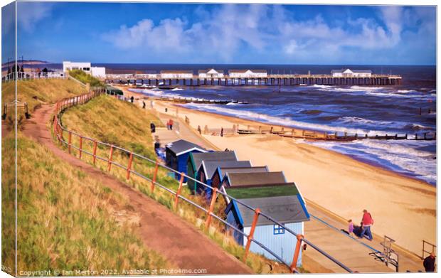 Southwold Seafront Canvas Print by Ian Merton