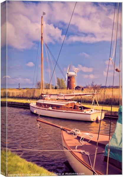 Boat Trip To Horsey Canvas Print by Ian Merton