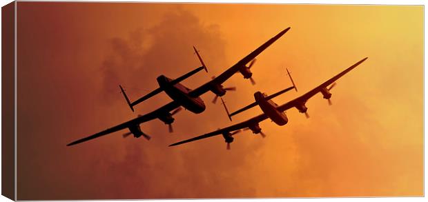 Avro Lancasters Canvas Print by Ian Merton