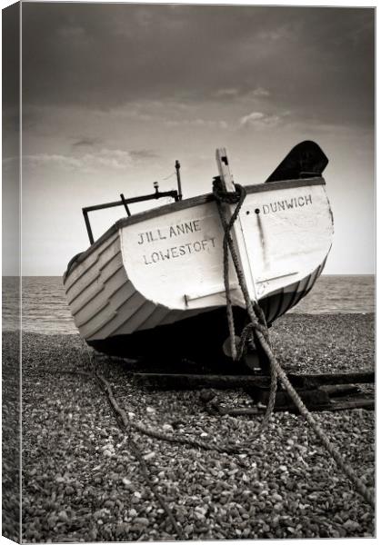 Dunwich Boat Canvas Print by Ian Merton