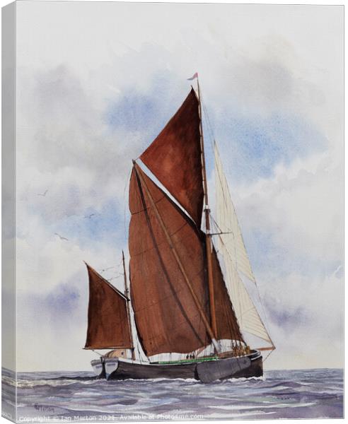 Thames Barge Canvas Print by Ian Merton