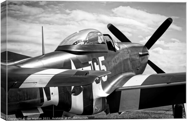 P-51 Mustang Canvas Print by Ian Merton