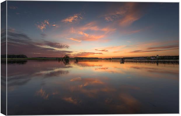  Sunset over the Lake Canvas Print by Nick Rowland