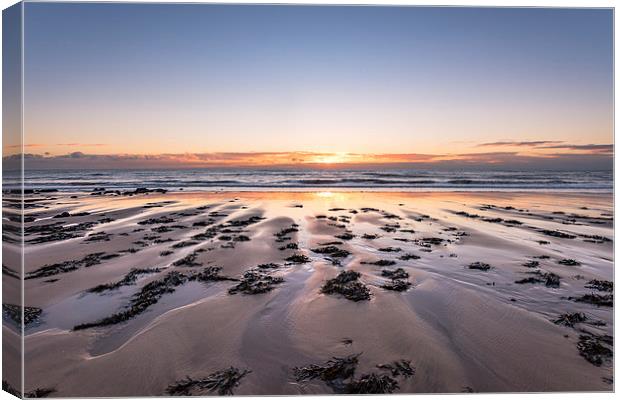  The Beach and Sunset Canvas Print by Nick Rowland