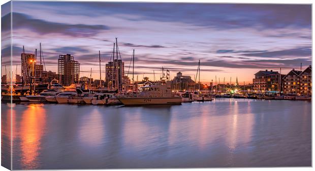  Ipswich Waterfront at Night Canvas Print by Nick Rowland