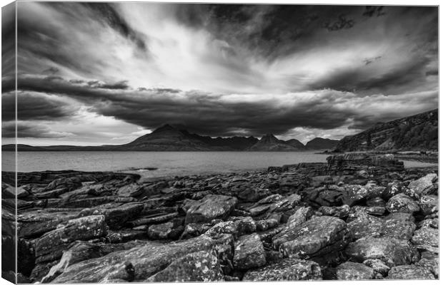 The Black Cuillins from Elgol Beach Canvas Print by Nick Rowland