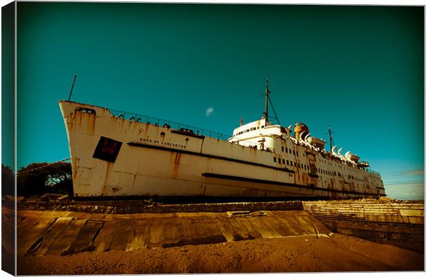 Old Liner Ship Canvas Print by S Fierros