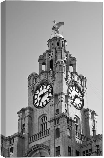 Liverpool Liver Building Canvas Print by John Hickey-Fry